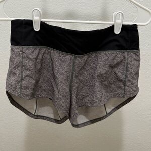 lululemon athletica Black and Gray Athletic Shorts